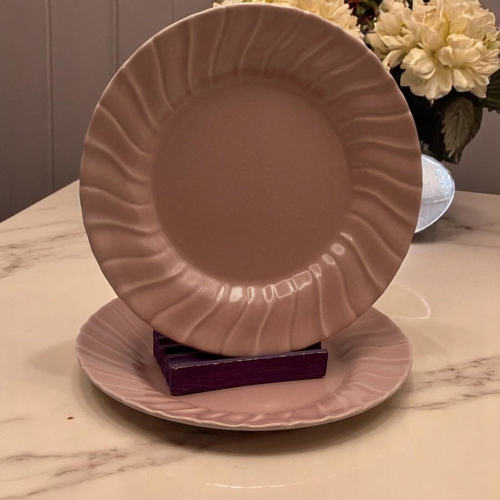 Franciscan Coronado USA Coral Pink Salad Plates 8"‎ Set of Two